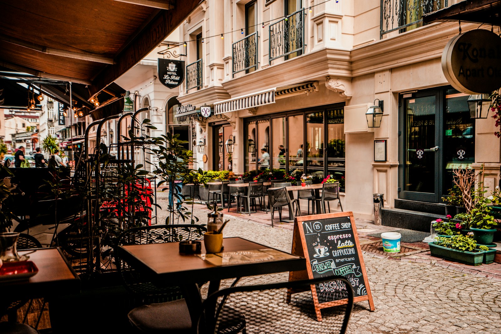 Inside the cafe