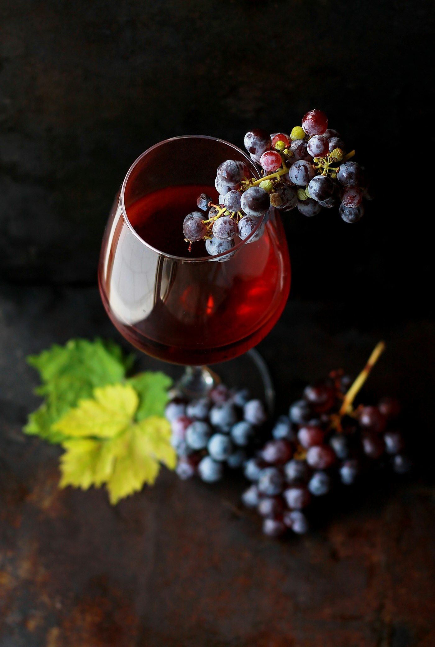 A glass in the vineyard