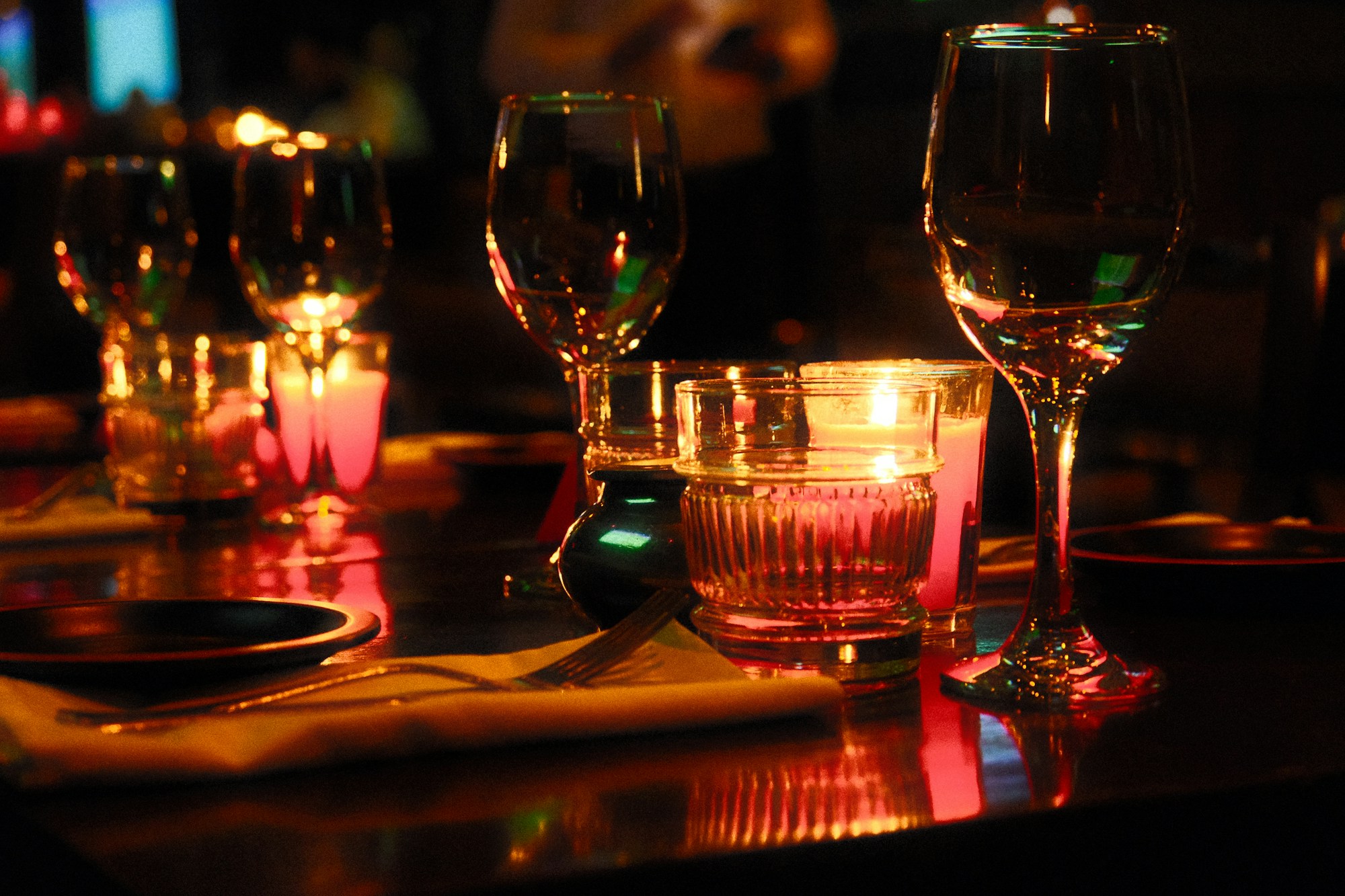 Candlelit table